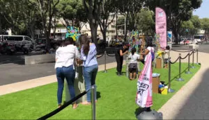 Animation graffiti inaugural à Marseille au Centre commercial du Prado signée ana Fernandes pour My Art Box