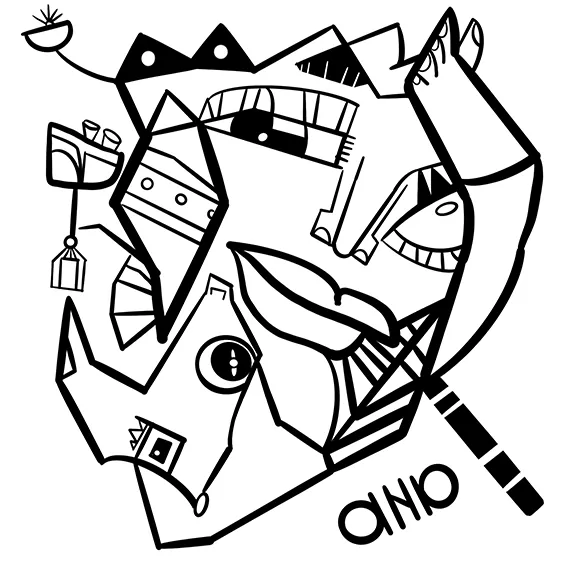 La fresque de votre territoire de Paris réalisée en noir et blanc par l'artiste aNa pour la Ville Paris est à colorier lors d'événements ou à distance en digital sur digital-mural.com