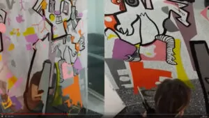 L'Animation fresque plexi art My Art Box pour inauguration nouveaux locaux