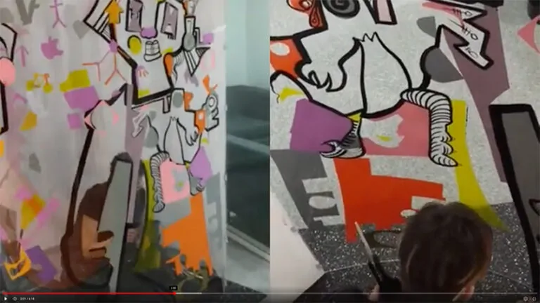 L'Animation fresque plexi art My Art Box pour inauguration nouveaux locaux