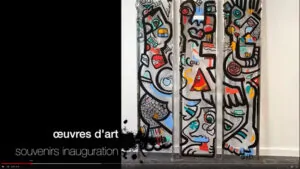 Les 3 tableaux Souvenirs d'une animation originale inauguration éco-responsable My Art Box à Montrouge près de Paris