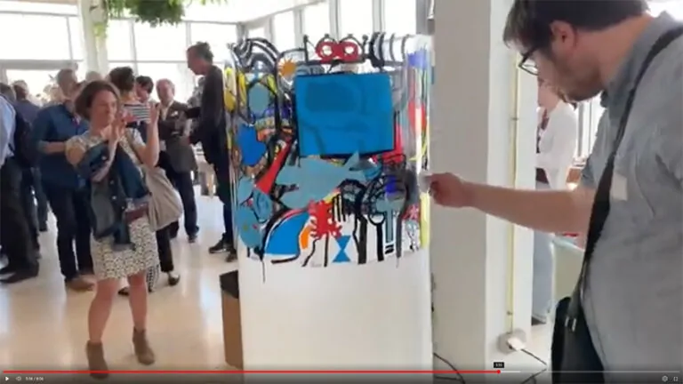 La Fresque plexi art en animation assemblée générale éco-responsable My Art Box