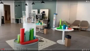 Le kit de matériel éco-responsable pour fresque facile My Art Box en animation inauguration Paris avec l'artiste aNa fernandes