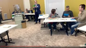 Une des dix équipes durant le Team-building Ile-de-France My Art Box