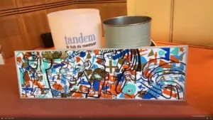 La fresque encadrée à la fin du Team building Marseille My Art Box