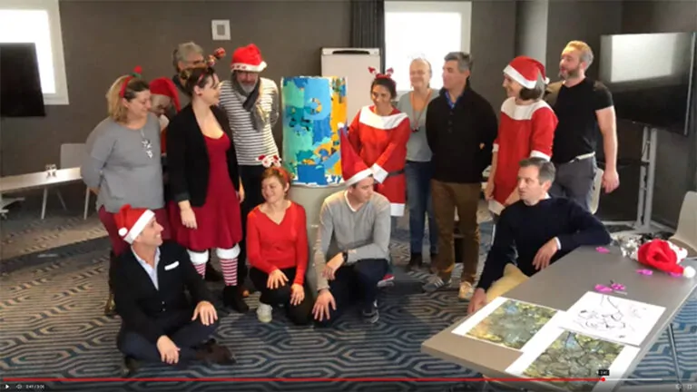 L'équipe participant à notre Coaching cohésion My Art Box La Rochelle en Bretagne