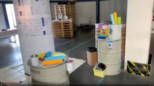 Matériel sans peinture et éco-reponsable pour animation Fresque Anniversaire Entreprise à Lyon