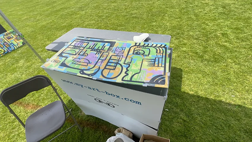 Une œuvre d'Animation Olympiades éco-responsable originale Fresques My Art Box