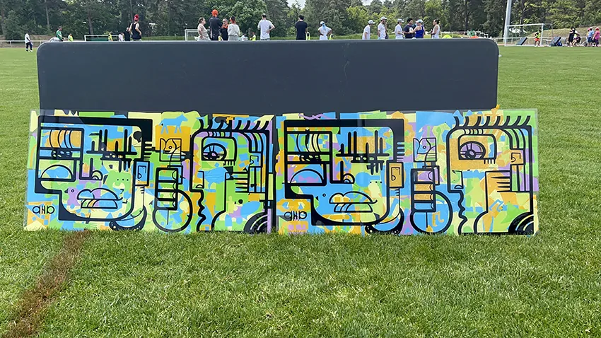 Fresques Sans peinture pour Animation Olympiades éco-responsable à Fontainebleau