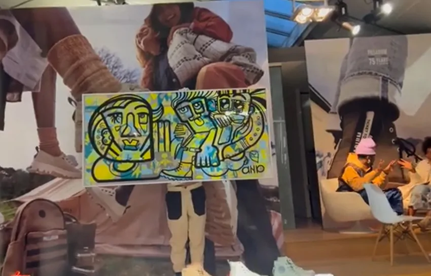 La fresque du lancement produit à Lyon Par My Art Box