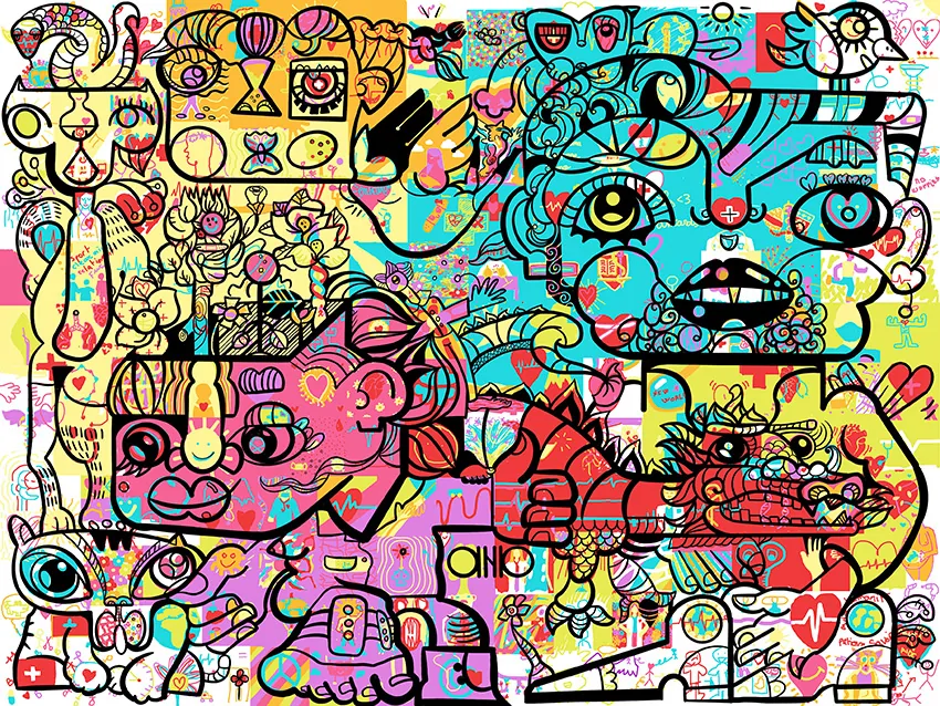 La révélation de la fresque digitale PASS 2024 à Lyon créée par aNa artiste de Digital Mural