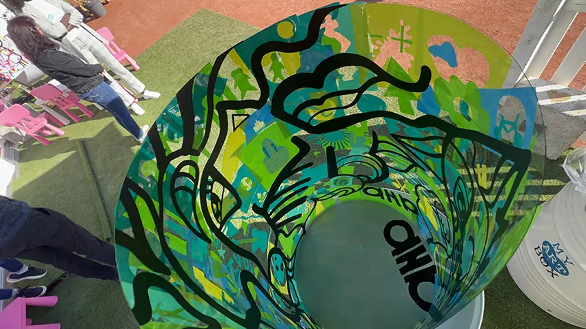 Une Animation de stand inclusive écoresponsable originale à Lyon en extérieur animée par My Art Box