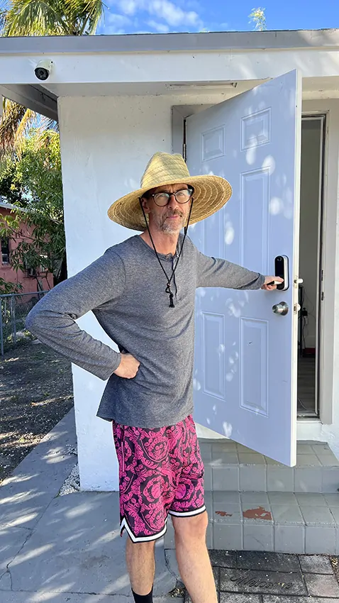 Christophe Chazot lors d'un séjour à Miami pour entrainer son anglais pour les webinaires et coachings internationaux