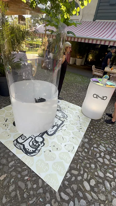 Le matériel éco-responsable de l'animation artistique My Art Box de fresque en garden party à Genève