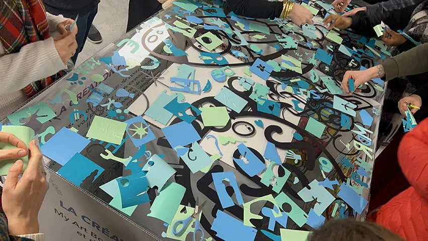 Animation fresque team building-eco-responsable My Art Box en Isère