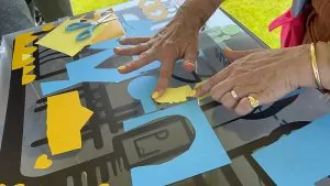 Animation petite fresque team building éco-responsable à Lyon animée par Christophe Chazot