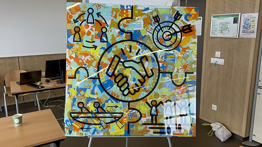 La fresque team building st Etienne My Art Box