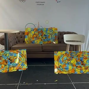 Le résultat d'une animation team building fresques en équipes à Lyon animée par My Art Box