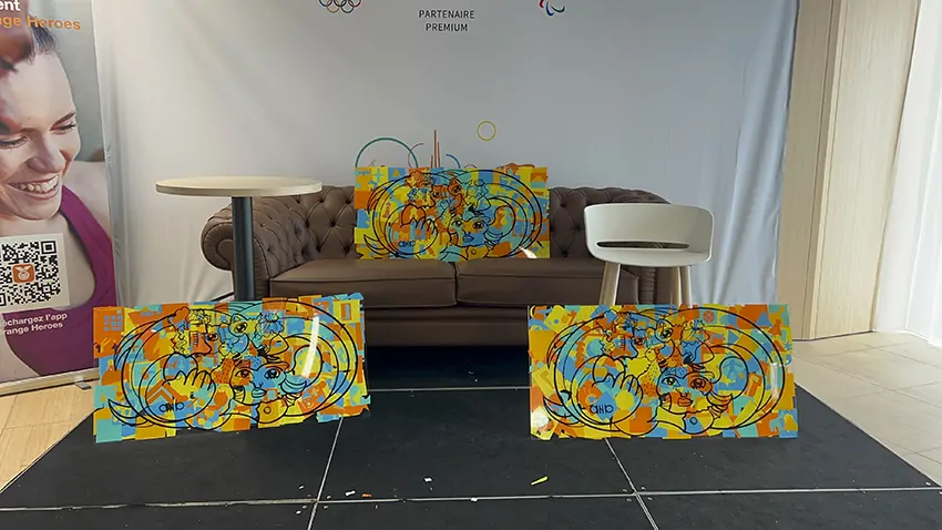 Le résultat d'une animation team building fresques en équipes à Lyon animée par My Art Box