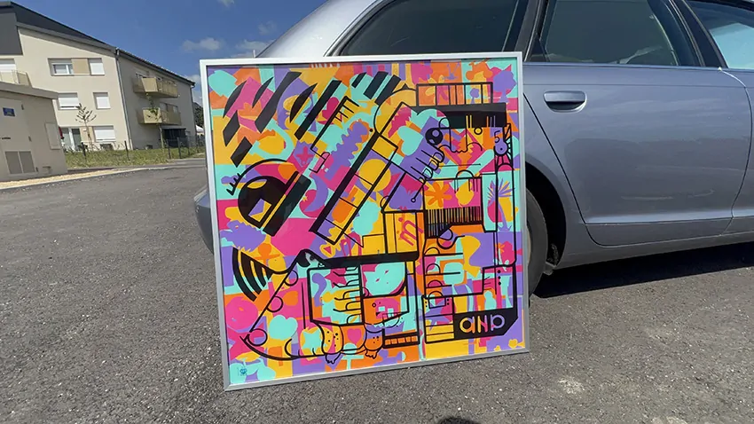 1 des 2 fresques en inauguration encadrée à Metz par Christophe Chazot