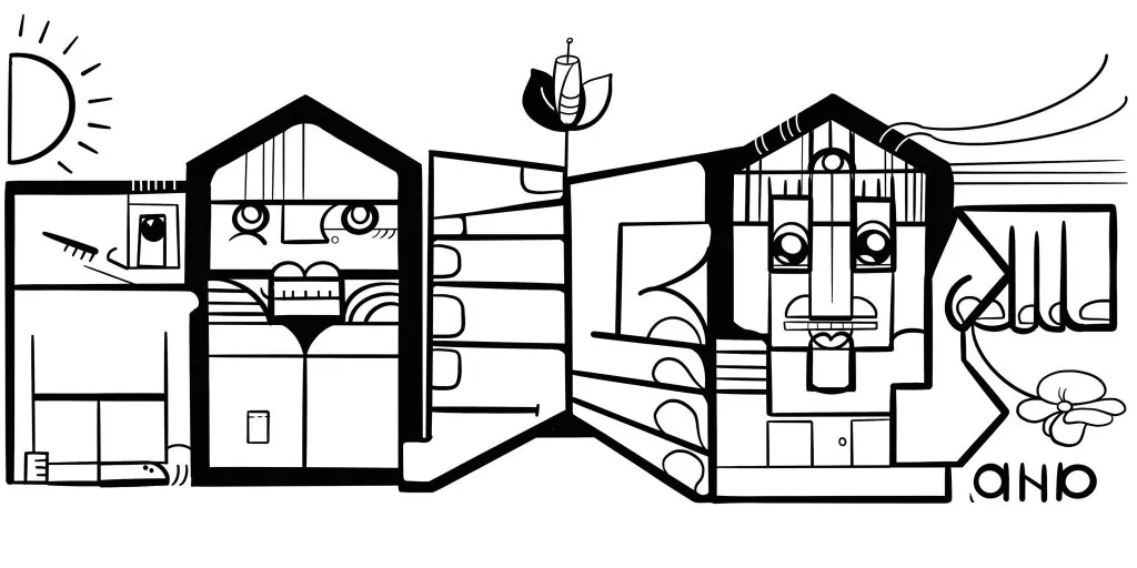 La Fresque en noir et blanc de aNa artiste pour le team building pour architectes à Paris