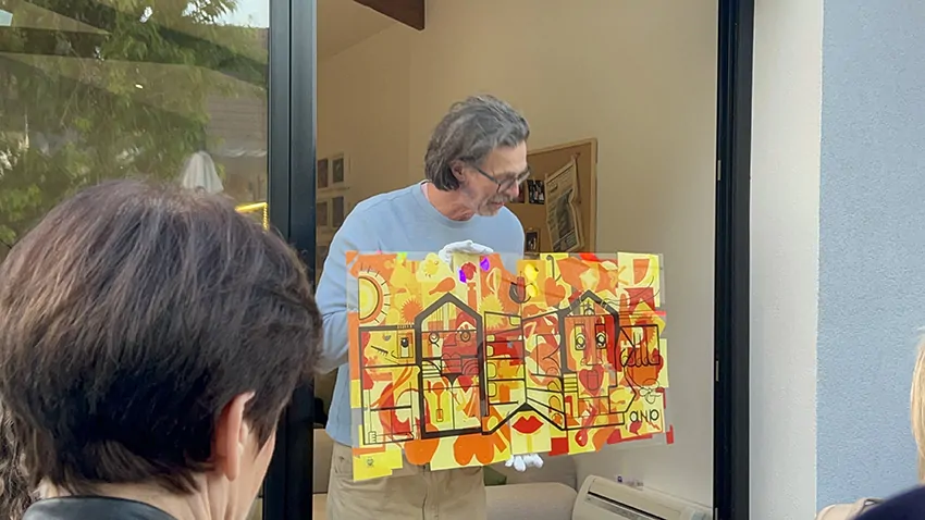 La révélation finale de la fresque sobre et rse après le team building pour architectes à Paris par Christophe Chazot