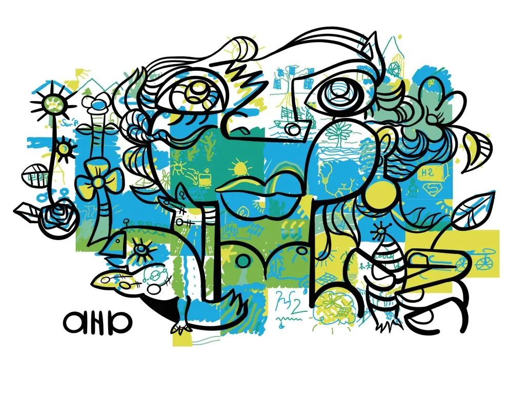 La fresque digitale à Lyon dessinée en live par aNa artiste