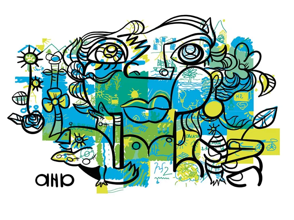 La superbe création fresque digitale à Lyon imaginée par aNa artiste