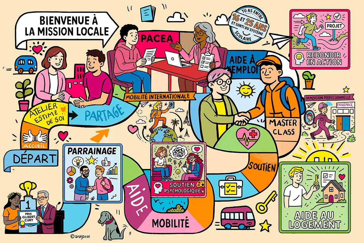 La fresque facilitation graphique digitale à Abbeville réalisée par aNa artiste sur I pad pro