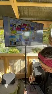 Idée d'animation fresque facilitation graphique digitale à Abbeville réalisée par aNa artiste