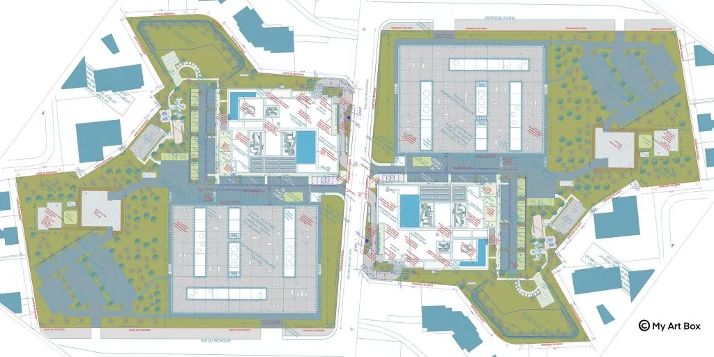 Le plan de base du dessin de aNa imprimé sur PET recyclable un fois pour fresque pour formateurs à Rouen sobre et éco-responsable