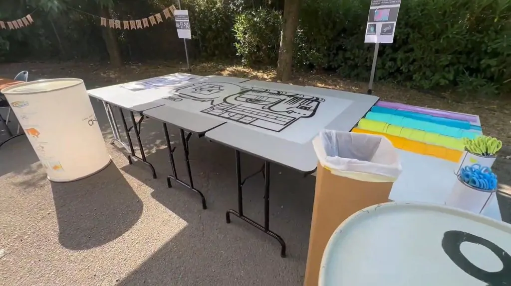Le matériel sobre My Art Box pour team building œuvre collective éco-responsable à Montpellier