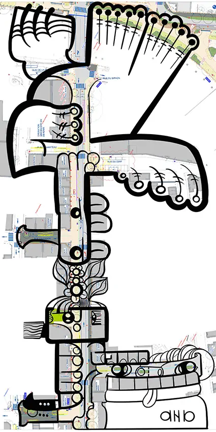 La création 1 des 3 fresques pour Mulhouse imaginées par aNa artiste par My Art Box