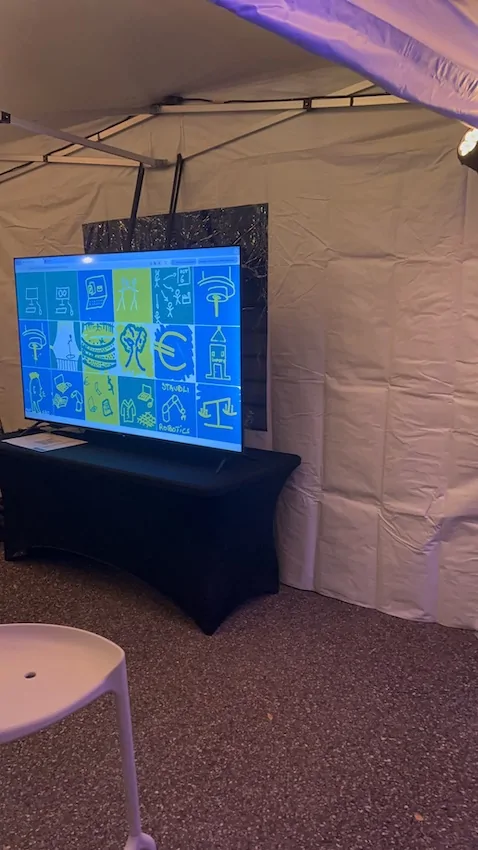 L'écran de l'animation digitale collaborative d'anniversaire d'entreprise à Annecy