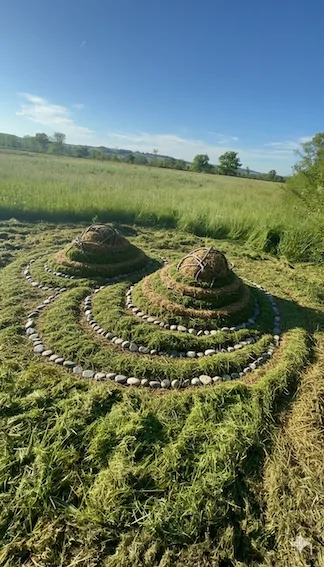 Team building land art My Art Box en prés de 3 ha à Cormatin