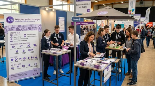 L'image ia du stand du salon de l'étudiant du groupe 2